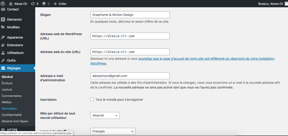 créer un site wordpress sans argent ni connaissance permalien http