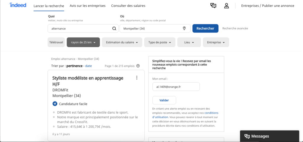 trouver un emploi un stage une alternance